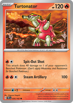 Turtonator, Temporal Forces #35, Pokémon TCG card