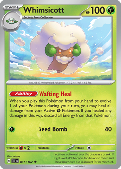 Whimsicott, Temporal Forces #15, Pokémon TCG card