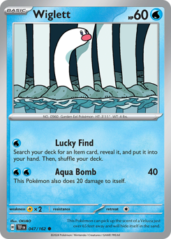 Wiglett, Temporal Forces #47, Pokémon TCG card