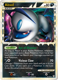 Absol, Triumphant #91, Pokémon TCG card