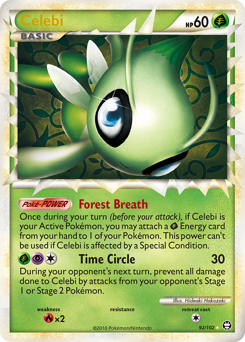 Celebi, Triumphant #92, Pokémon TCG card