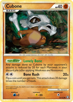 Cubone, Triumphant #60, Pokémon TCG card