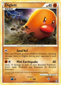 Diglett, Triumphant #61, Pokémon TCG card