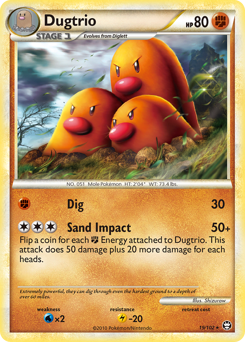 Dugtrio, Triumphant #19, Pokémon TCG card