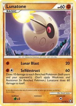 Lunatone, Triumphant #25, Pokémon TCG card