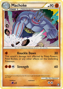 Machoke, Triumphant #40, Pokémon TCG card