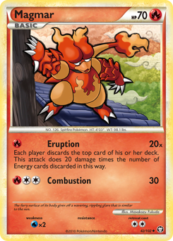 Magmar, Triumphant #42, Pokémon TCG card