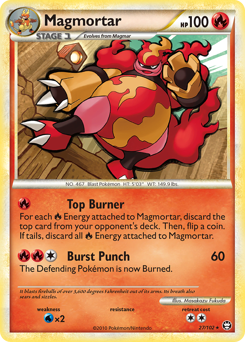 Magmortar, Triumphant #27, Pokémon TCG card