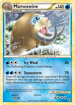 Mamoswine, Triumphant #5, Pokémon TCG card