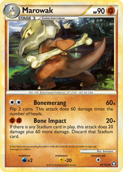 Marowak, Triumphant #44, Pokémon TCG card