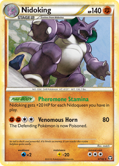 Nidoking, Triumphant #6, Pokémon TCG card