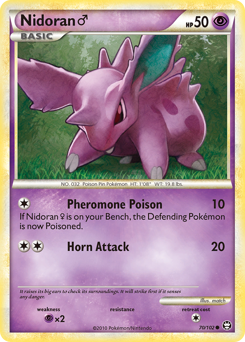Nidoran ♂, Triumphant #70, Pokémon TCG card