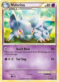 Nidorina, Triumphant #45, Pokémon TCG card