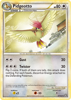 Pidgeotto, Triumphant #47, Pokémon TCG card