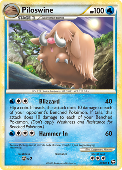 Piloswine, Triumphant #48, Pokémon TCG card