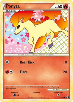Ponyta, Triumphant #72, Pokémon TCG card