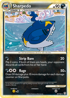 Sharpedo, Triumphant #30, Pokémon TCG card