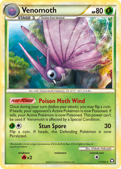 Venomoth, Triumphant #11, Pokémon TCG card