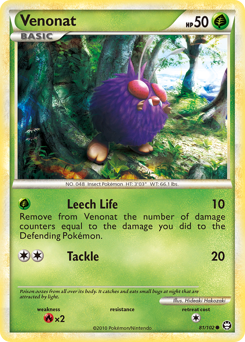 Venonat, Triumphant #81, Pokémon TCG card