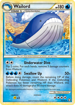 Wailord, Triumphant #31, Pokémon TCG card