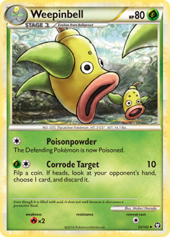 Weepinbell, Triumphant #53, Pokémon TCG card