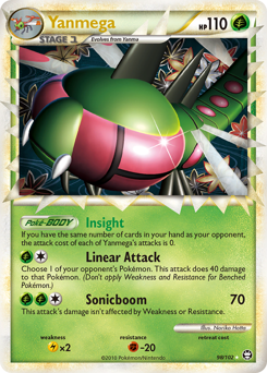 Yanmega, Triumphant #98, Pokémon TCG card