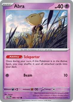 Abra, Twilight Masquerade #80, Pokémon TCG card