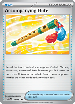 Accompanying Flute, Twilight Masquerade #142, Pokémon TCG card