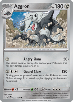 Aggron, Twilight Masquerade #122, Pokémon TCG card