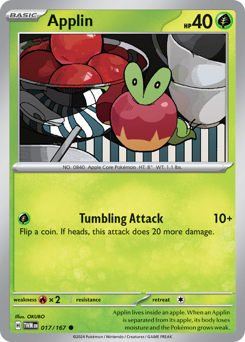 Applin, Twilight Masquerade #17, Pokémon TCG card