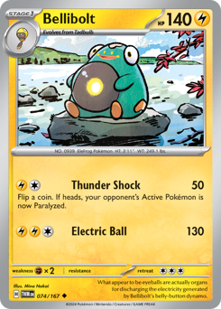Bellibolt, Twilight Masquerade #74, Pokémon TCG card
