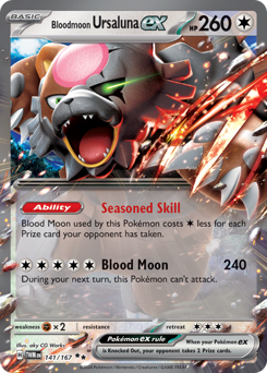 Bloodmoon Ursaluna ex, Twilight Masquerade #141, Pokémon TCG card