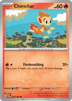 Chimchar, Twilight Masquerade #31, Pokémon TCG card