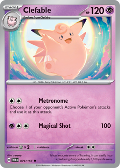 Clefable, Twilight Masquerade #79, Pokémon TCG card