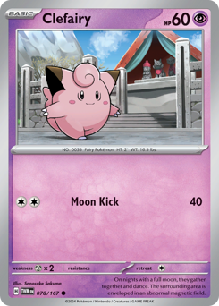 Clefairy, Twilight Masquerade #78, Pokémon TCG card