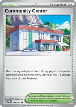 Community Center, Twilight Masquerade #146, Pokémon TCG card