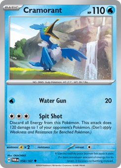 Cramorant, Twilight Masquerade #58, Pokémon TCG card