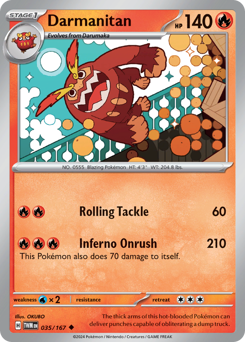 Darmanitan, Twilight Masquerade #35, Pokémon TCG card