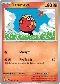 Darumaka, Twilight Masquerade #34, Pokémon TCG card