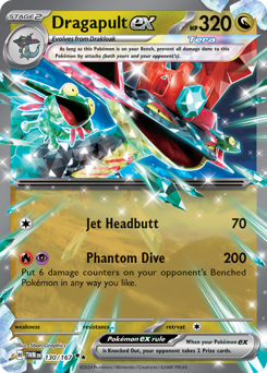 Dragapult ex, Twilight Masquerade #130, Pokémon TCG card