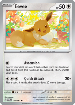 Eevee, Twilight Masquerade #135, Pokémon TCG card