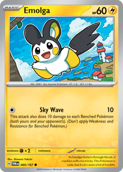 Emolga, Twilight Masquerade #69, Pokémon TCG card