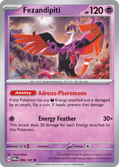 Fezandipiti, Twilight Masquerade #96, Pokémon TCG card