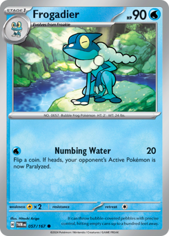 Frogadier, Twilight Masquerade #57, Pokémon TCG card