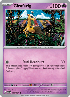 Girafarig, Twilight Masquerade #83, Pokémon TCG card