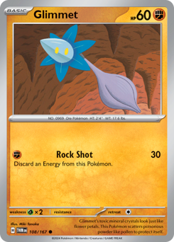 Glimmet, Twilight Masquerade #108, Pokémon TCG card
