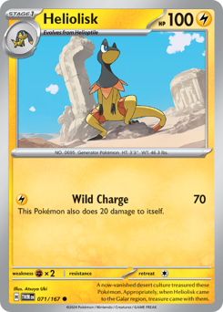 Heliolisk, Twilight Masquerade #71, Pokémon TCG card