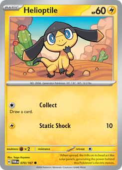 Helioptile, Twilight Masquerade #70, Pokémon TCG card