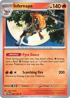Infernape, Twilight Masquerade #33, Pokémon TCG card