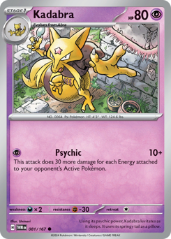 Kadabra, Twilight Masquerade #81, Pokémon TCG card
